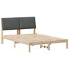 vidaXL Okvir kreveta smeđe i tamnosivo 150 x 200 cm Masivna borovina