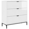vidaXL Kreveta Visoki sjaj bijela 79,5 x 33 x 82 cm Konstruirano drvo