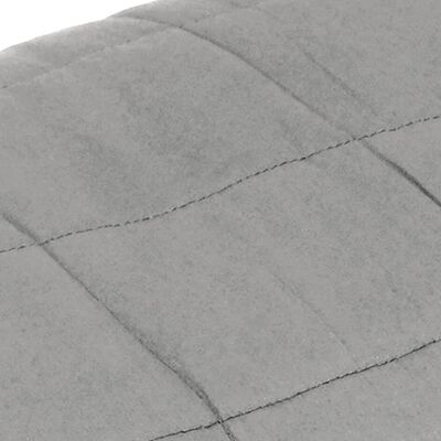 vidaXL Teška deka siva 135x200 cm 10 kg od tkanine