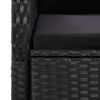 vidaXL 7-dijelni vrtni blagovaonski set s jastucima crni od poliratana