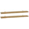 vidaXL Zidne police 2 kom 110 x 15 x 4 cm od masivne tikovine
