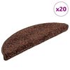 vidaXL Prostirke za stepenice 20 kom 56x17x3 cm smeđe poluokrugle