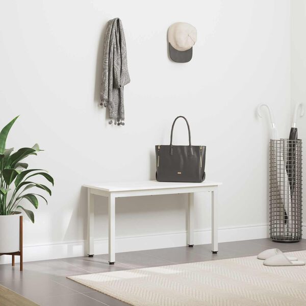 vidaXL klupa Bijelo 80 x 35 x 45 cm Čvrsto borovo drvo