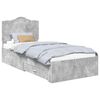 vidaXL Krevetna konstrukcija s ladicama Betonski sivi 100 x 200 cm