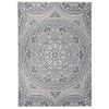 vidaXL Vanjski tepih ravnog tkanja 140 x 200 cm plavi s uzorkom