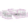 vidaXL Set vanjskih sofa 10 pcs Prirodna i bež Čvrsto drvo akacije