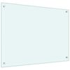 vidaXL Kuhinjska za&scaron;tita od prskanja mliječna 80 x 60 cm kaljeno staklo