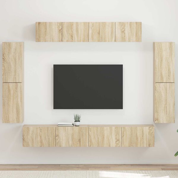 vidaXL TV ormar 8 pcs Sonoma hrast