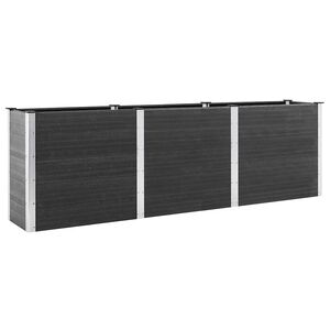vidaXL Povi&scaron;ena vrtna gredica siva 300 x 50 x 91 cm WPC