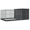 vidaXL Kavez za ptice s produžetkom srebrni 497x303x216 cm čelični