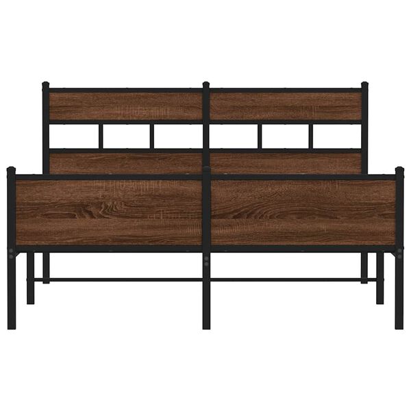 vidaXL Okvir kreveta bez madraca smeđi hrast 140x190 cm izrađeno drvo