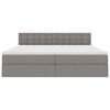 vidaXL Krevet s prostorom za pohranu s LED-om Sivo-smeđa 200 x 200 cm