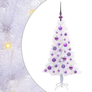 vidaXL Umjetno božićno drvce s stalakom Bijelo 120 cm PVC i čelik