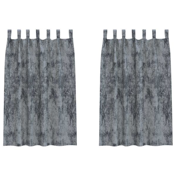 vidaXL Baršunaste zavjese 2 pcs Srebrno Siva 175 x 140 cm Baršun