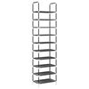 vidaXL Stalak za cipele 10 razina crni 44x28x180 cm netkana tkanina