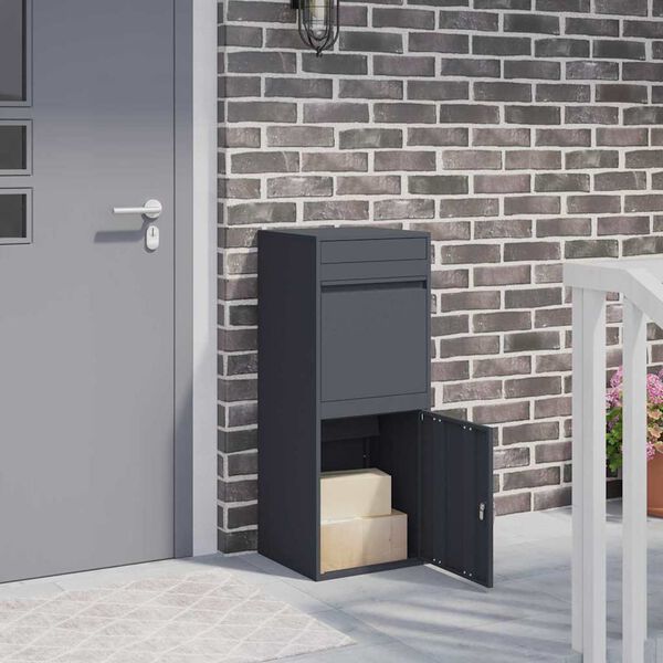 vidaXL Sandučić za pakete s pohranom Antracit 41 x 38 x 103 cm Čelik