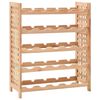 vidaXL Stalak za vino za 25 boca od masivne orahovine 63 x 25 x 73 cm
