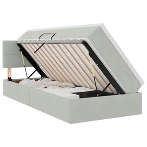 vidaXL Krevet s od storage Svijetlo siva 90 x 190 cm Bar&scaron;un