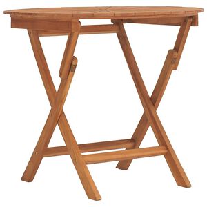vidaXL Sklopivi vrtni stol &Oslash; 85 x 75 cm od masivne tikovine