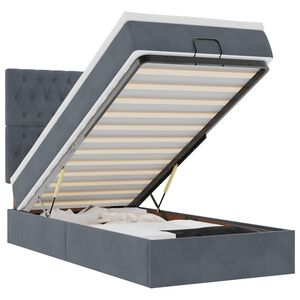 vidaXL Okvir kreveta s madracima tamnosivi 80x200cm bar&scaron;unasti