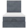 vidaXL Okvir kreveta s madracima tamnosivi 90x190cm baršunasti