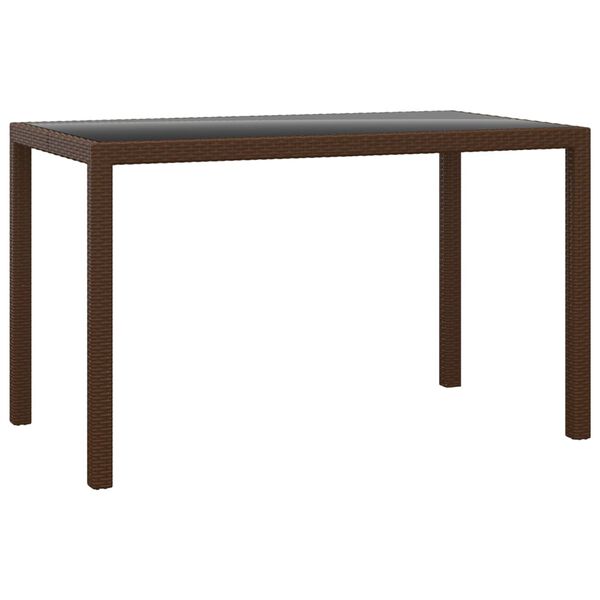 vidaXL 3-dijelni vrtni blagovaonski set s jastucima poliratan smeđi