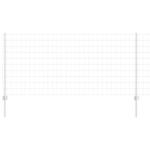 vidaXL Ograda s postovima Srebrno 1 x 25 m Čelik