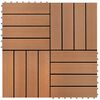 vidaXL Pločice za decking 11 pcs Smeđa 30 x 30 cm Drvoplastična smjesa