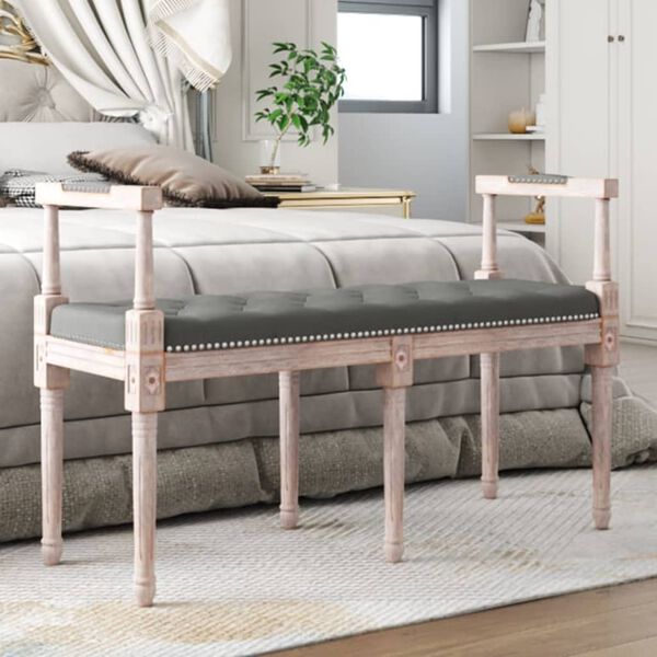 vidaXL Klupa tamnosiva 110 x 40 x 70 cm od tkanine