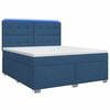 vidaXL Boxspring krevet s madracem Plava 180 x 200 cm Tkanina