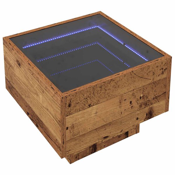 vidaXL Kava Stol Staro drvo 40 x 40 x 30 cm Konstruirano drvo