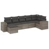 vidaXL 7-dijelni set vrtnih sofa sivi od poliratana