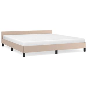 vidaXL Okvir za krevet s uzglavljem bez madraca cappuccina 180x200 cm