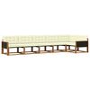 vidaXL Set vanjskih sofa 6 kom. Prirodna i krem