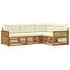 vidaXL Set vanjskih sofa 4 kom. Prirodna i krem