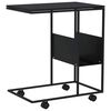 vidaXL Bočni stolić s kotačima crni 55x36x63,5 cm konstruirano drvo