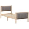 vidaXL Okvir kreveta Smeđa i taupe 80 x 200 cm Masivna borovina