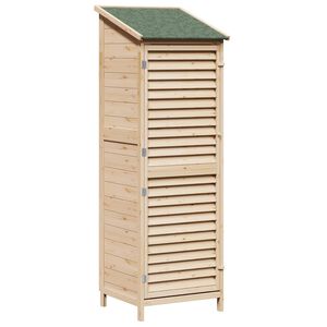 vidaXL Vrtna &Scaron;upa s krovom Prirodna 59 x 56 x 176 cm Čvrsto drvo jele