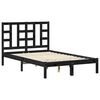 vidaXL Okvir za krevet od masivnog drva crni 120 x 200 cm