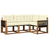 vidaXL Set vanjskih sofa 4 kom. Prirodna i krem