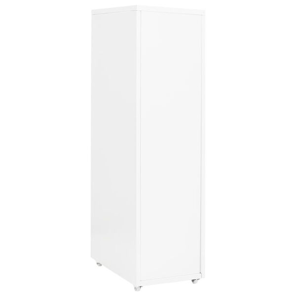 vidaXL Mobilni ormarić za spise bijeli 28 x 41 x 109 cm metalni