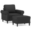 vidaXL Fotelja s tabureom 60 cm od umjetne kože