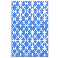 vidaXL Vanjski tepih plavo-bijeli 120 x 180 cm PP