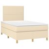 vidaXL Krevet box spring s madracem krem 120 x 190 cm od tkanine