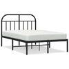 vidaXL Metalni okvir za krevet s uzglavljem crni 120x200 cm