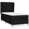 vidaXL Box spring krevet s madracem crni 90x190 cm od tkanine