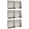 vidaXL Zid za zadržavanje 6 kom. 40 x 12 x 50 cm Nehrđajući čelik