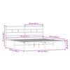 vidaXL Metalni okvir kreveta bez madraca boja hrasta sonome 183x213 cm
