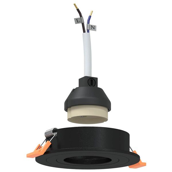 vidaXL Reflektor 24 pcs Crna 9 x 9 x 2 cm Aluminij