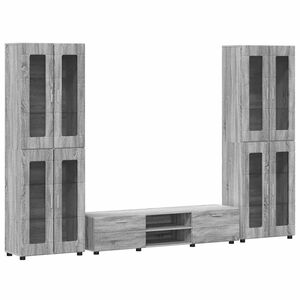 vidaXL Set TV komoda FLORIN 3 kom. Siva Sonoma Konstruirano drvo